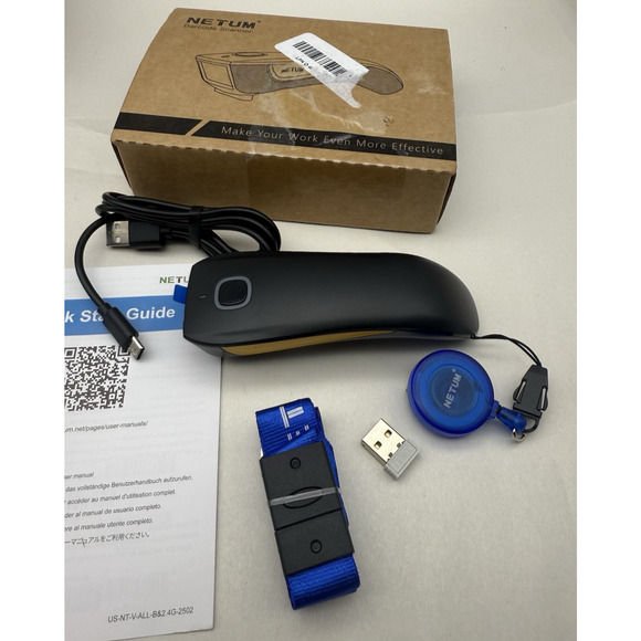 NETUM QR Code Scanner Mini Barcode Scanner - Bluetooth Compatible, Portable USB - Picture 3 of 13